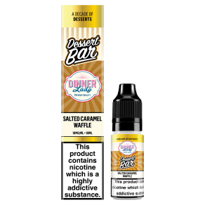 Salted Caramel Waffle Nic Salt by Dinner Lady Dessert Bar Range