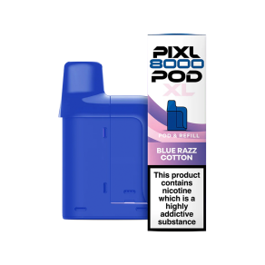 Blue Razz Cotton Pixl 8000 Refill Pack